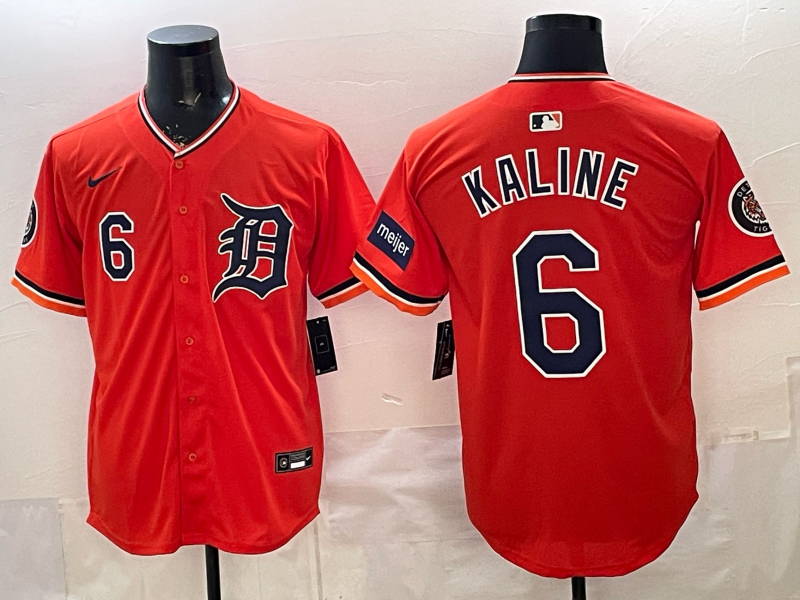 Men Detroit Tigers #6 Kaline orange Game Nike MLB Jersey 2026032001